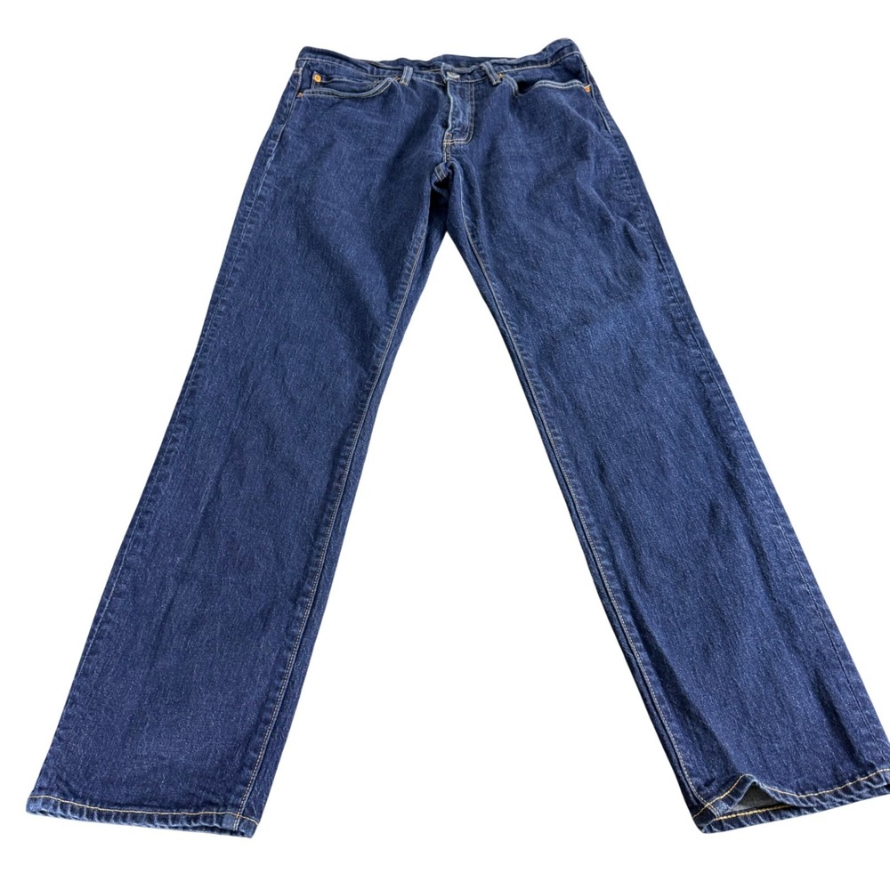 Levis Premium‎ 541 Athletic Taper Jeans Mens 34x34 Blue Dark Wash Big E Denim